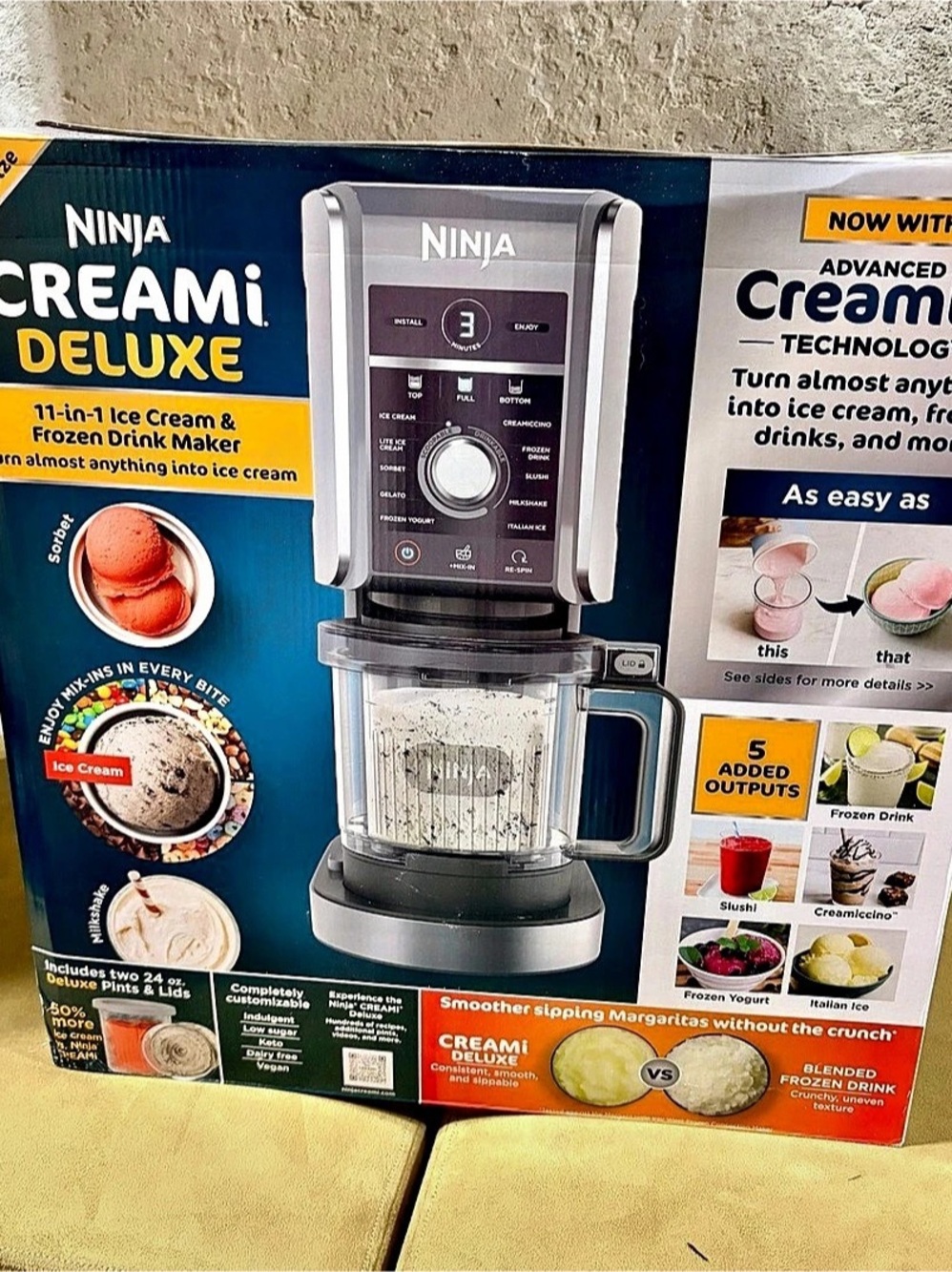 Ninja Crami Deluxe Ice Cream & Frozen Drink Maker NWT